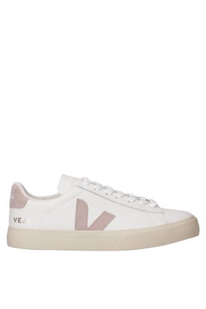 Campo leren sneakers wit/lichtroze