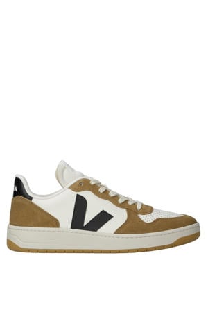 leren sneakers wit/bruin