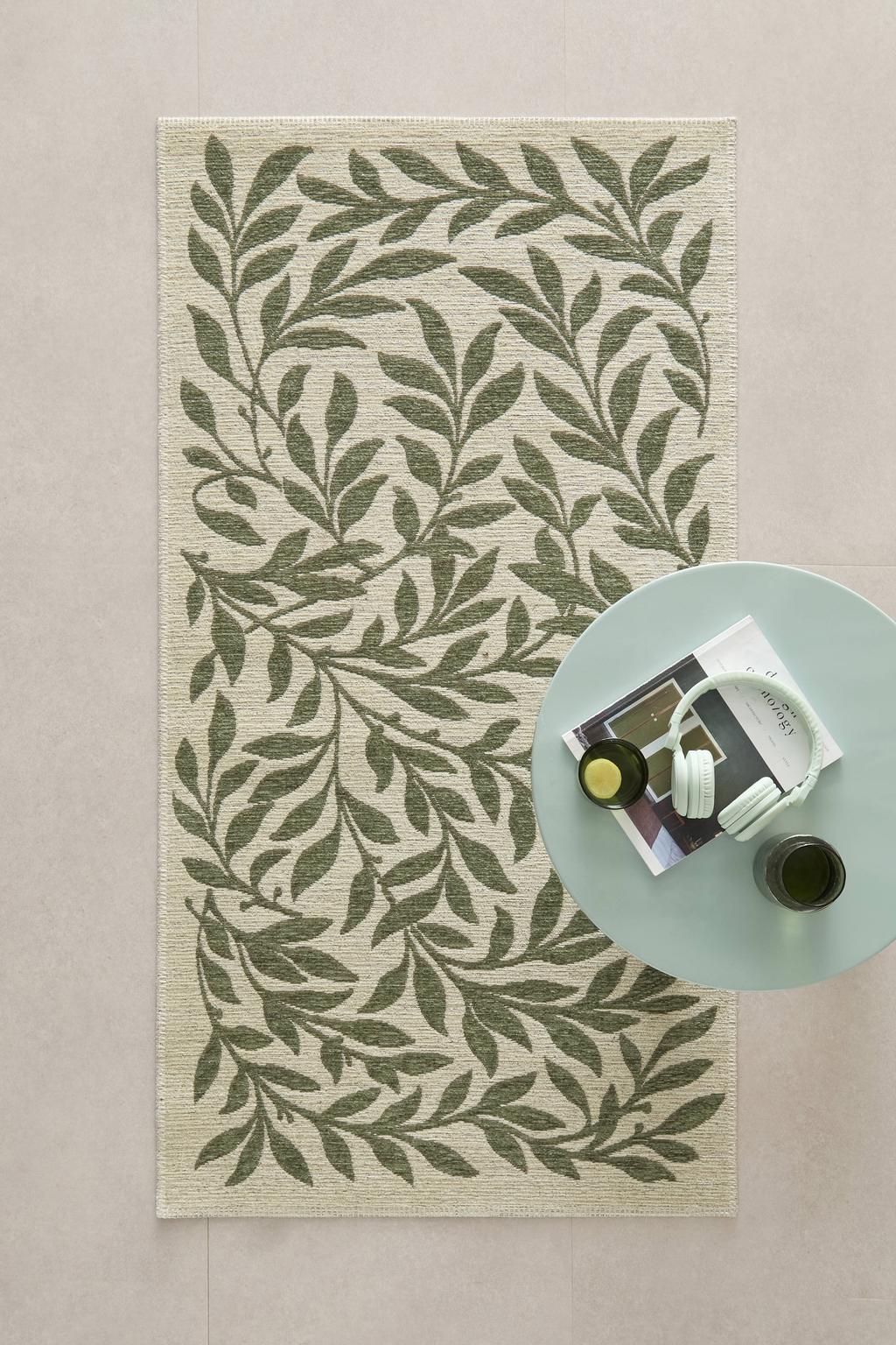 NOUS Living loper groen/crème (150x80 cm)