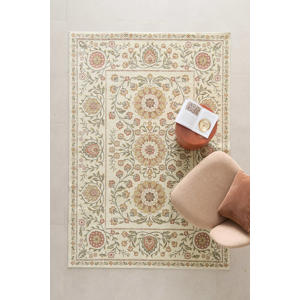 vloerkleed off white/rood (230x160 cm)