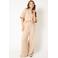 Est'seven wide leg high waist broek crème