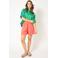 Est'seven wide leg high waist casual short koraalrood
