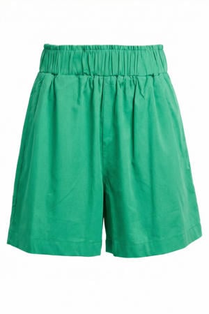 high waist casual short groen