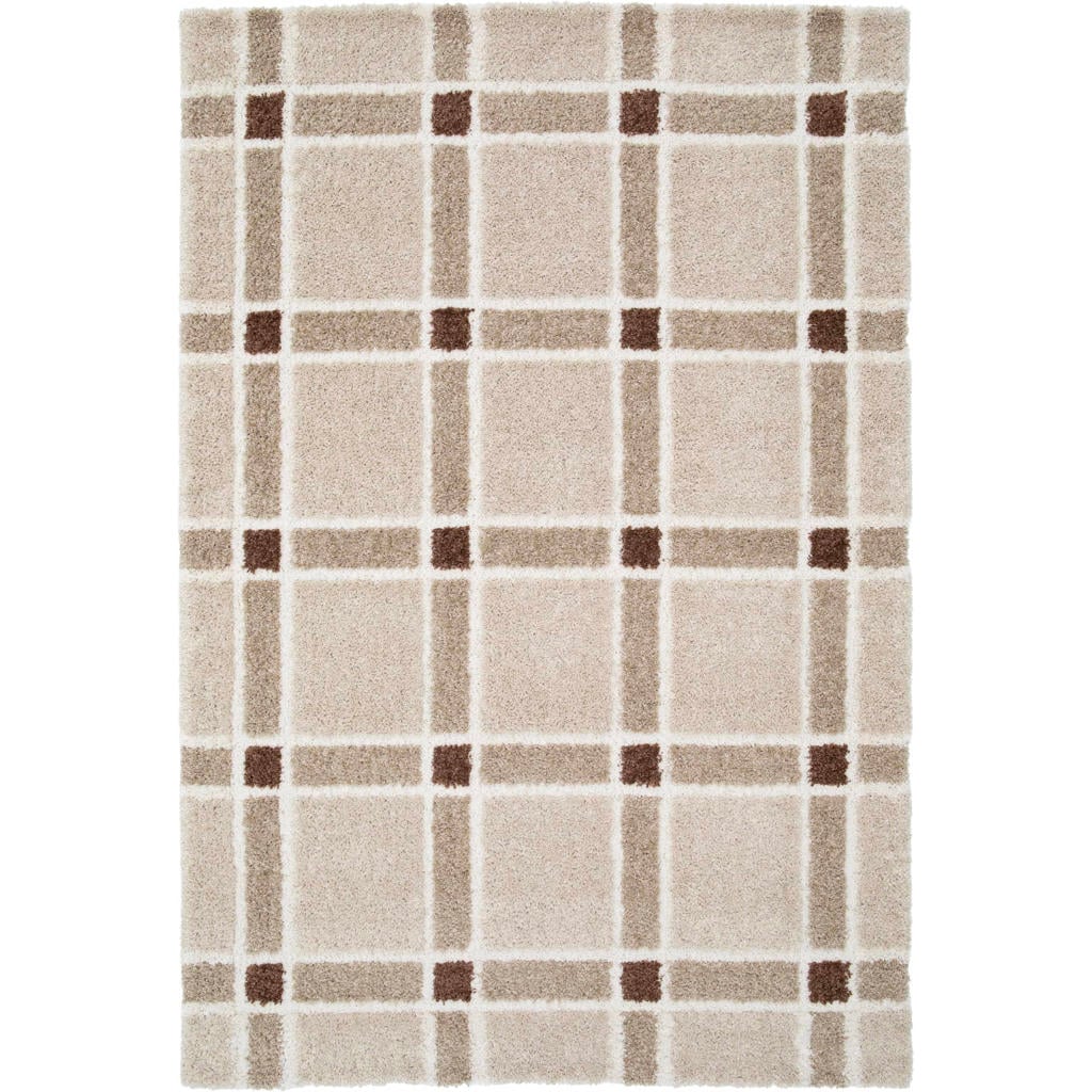 NOUS Living vloerkleed zand/donkerbruin (290x200 cm)