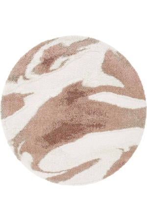 vloerkleed terra/roze (Ø160 cm)