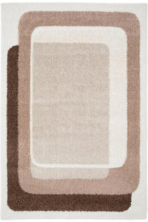 vloerkleed crème/oudroze/donkerbruin (230x160 cm)