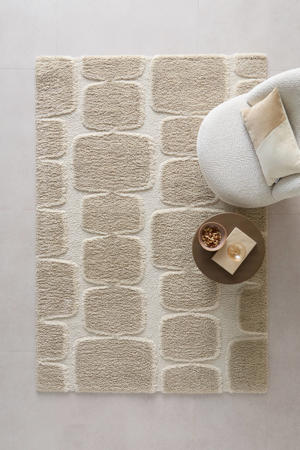 vloerkleed crème/beige (230x160 cm)