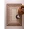NOUS Living vloerkleed oudroze/donkerbruin (290x200 cm)