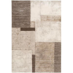 vloerkleed crème/donkerbruin (230x160 cm)