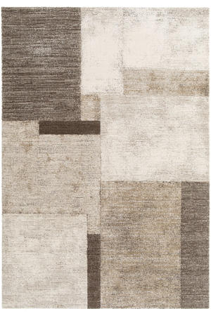 vloerkleed crème/donkerbruin (230x160 cm)
