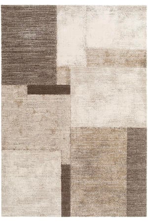 vloerkleed crème/donkerbruin (230x160 cm)