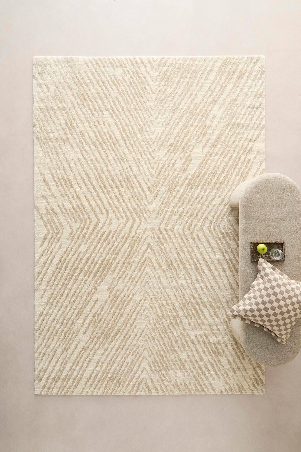NOUS Living vloerkleed crème/zand (290x200 cm)