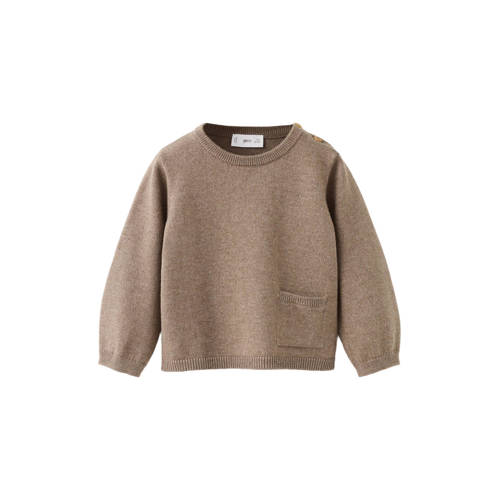 Mango Kids trui bruin fijn gebreid afbeelding