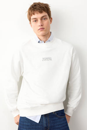 sweater met backprint wit