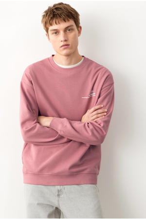 sweater met backprint roze