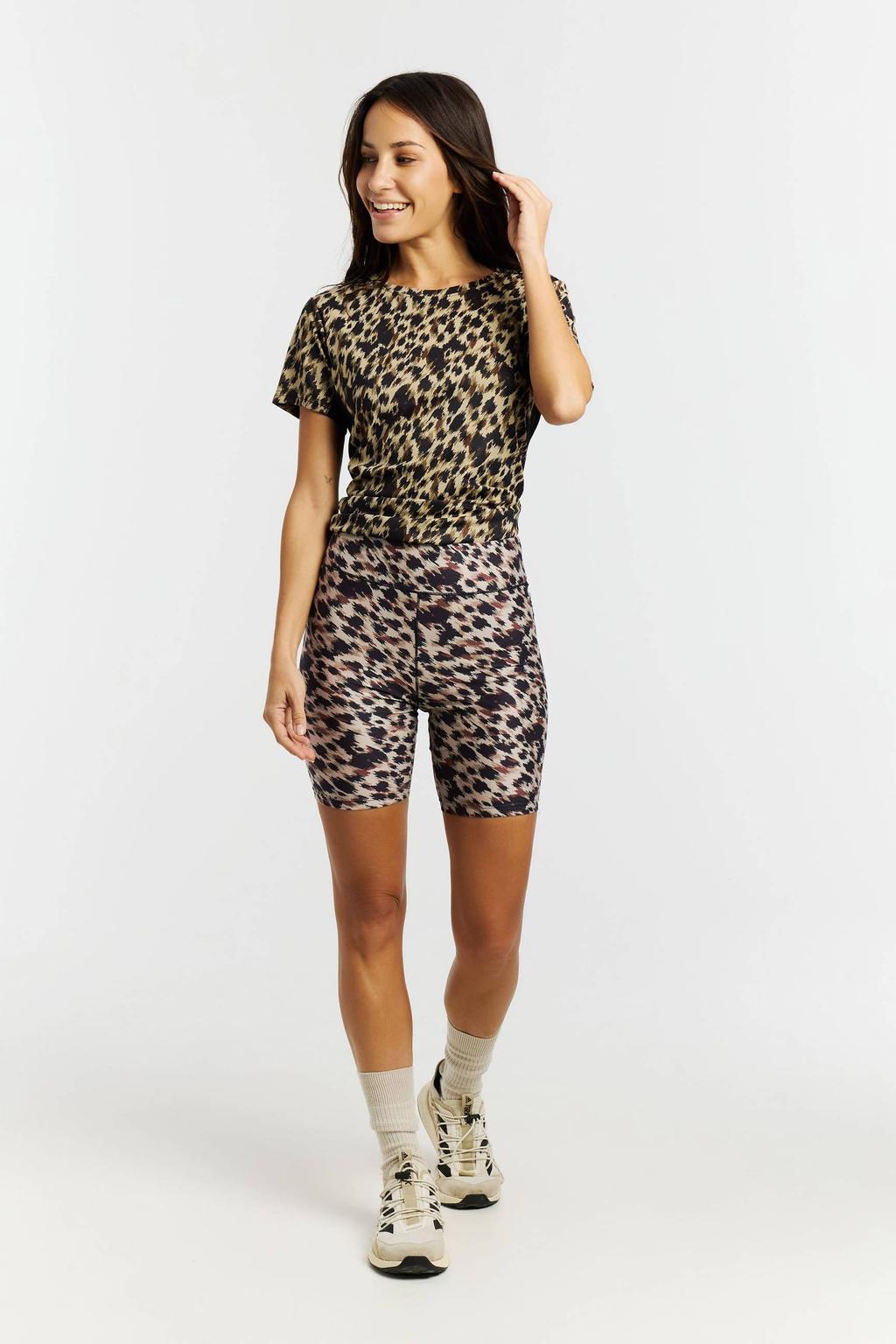 Bruine dames Protest sportlegging PRTAnca van polyester met skinny fit, regular waist en dierenprint