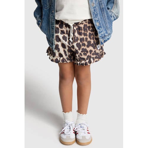 Alix Mini casual short met panterprint bruin afbeelding