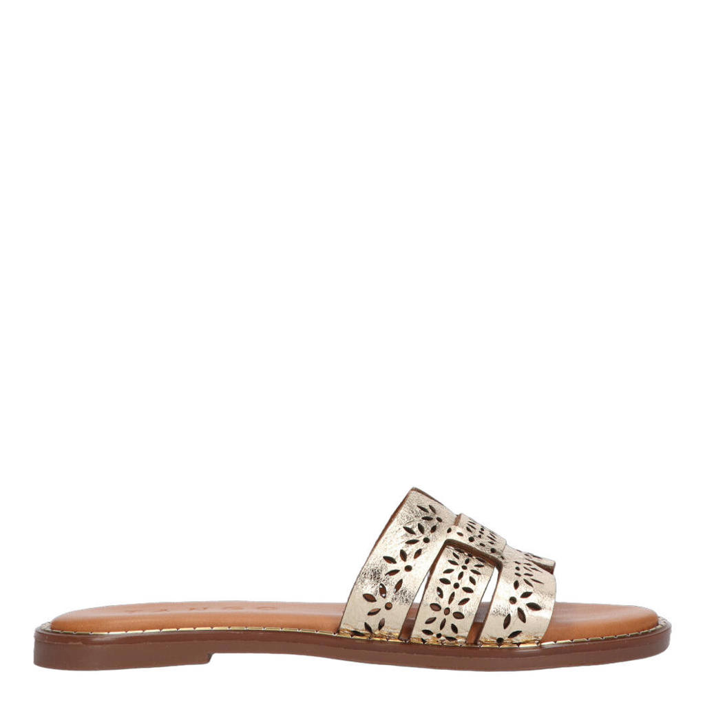 Gouden dames Tango leren slippers