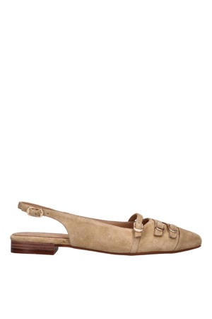 Duna 4 j suède slingback loafers beige