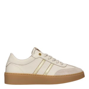 Nynke 2 a leren sneakers ecru/goud