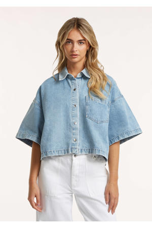 denim blouse medium blue denim