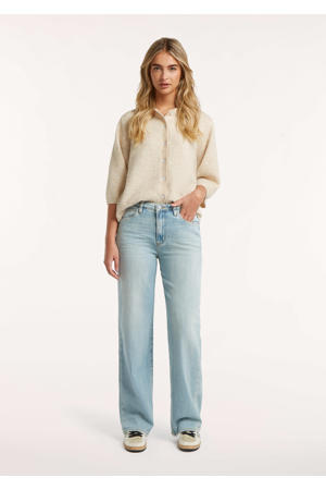 CATHY DNM high waist regular fit jeans light blue denim