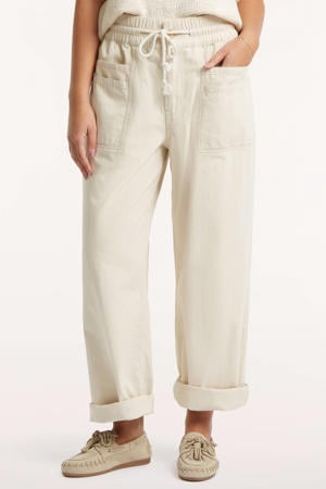 straight regular waist broek ecru