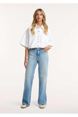 maddy wide leg jeans medium blue denim