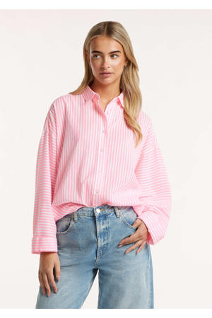 gestreepte blouse roze