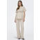 ONLY MATERNITY straight high waist gestreepte zwangerschaps casual broek ecru