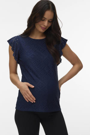 zwangerschaps T-shirt donkerblauw