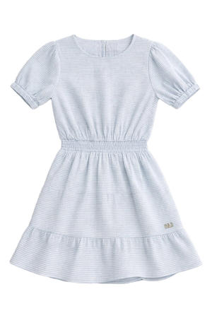 trudge Meisjes zomer swing jurk A-lijn korte mouwen katoen effen kleur prinses T-shirt jurken basic fattern skater jurk 3-13 jaar, Groen, 150