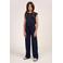 NIK&NIK wide leg casual broek donkerblauw