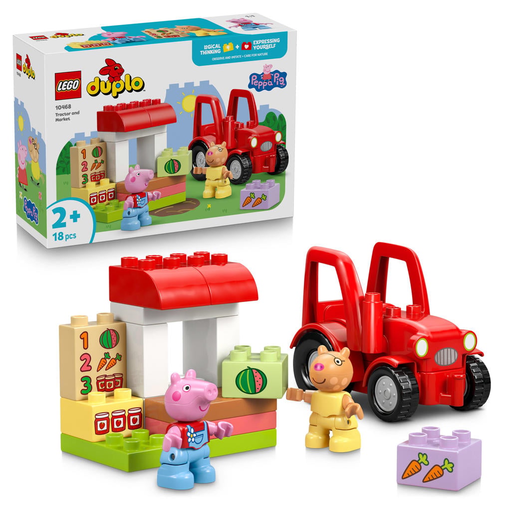 LEGO DUPLO Tractor en Marktkraam Speelgoed voor Peuters 10468