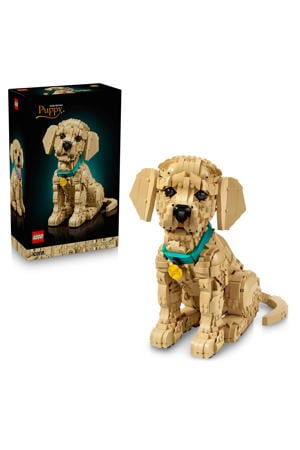 Golden Retriever Puppy Bouwpakket met Dieren Figuur 11384