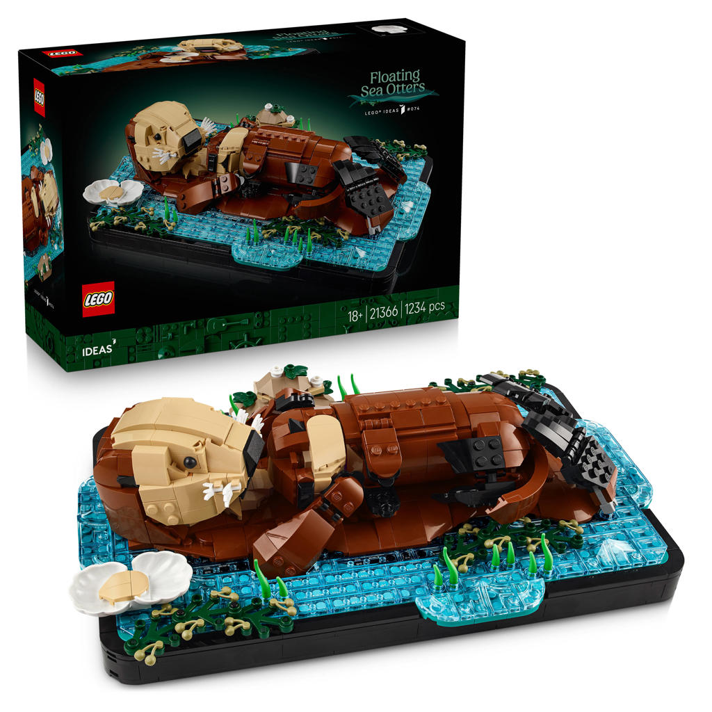 LEGO IDEAS Drijvende Zeeotters Bouwpakket voor Volwassenen 21366