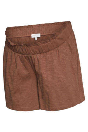 regular waist zwangerschaps sweatshort roodbruin