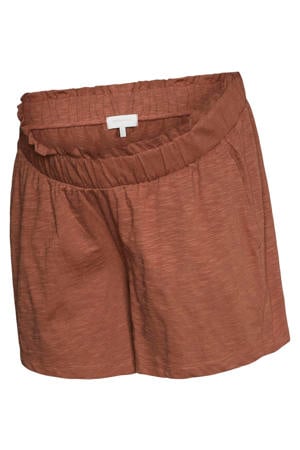 regular waist zwangerschaps sweatshort roodbruin