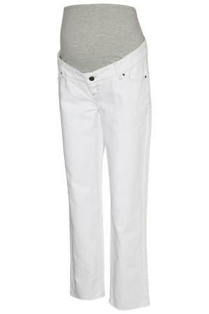 MLOLLI high waist zwangerschaps straight leg jeans wit
