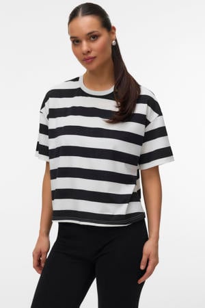 zwangerschaps gestreept T-shirt zwart