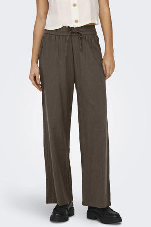 wide leg regular waist casual broek