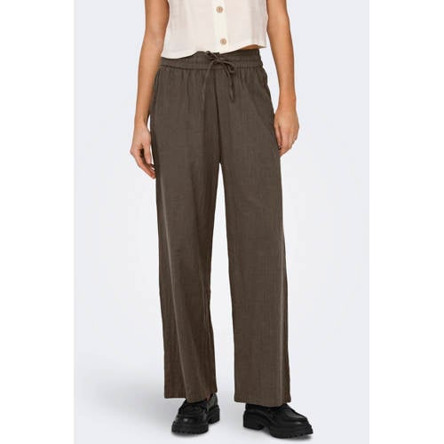 ONLY wide leg regular waist casual broek afbeelding