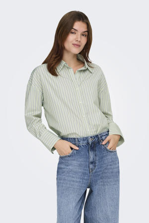 gestreepte blouse lichtgroen