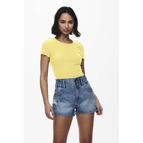 ONLY cropped top rib gebreid afbeelding
