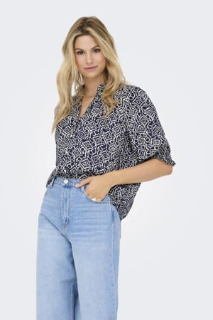 blouse donkerblauw