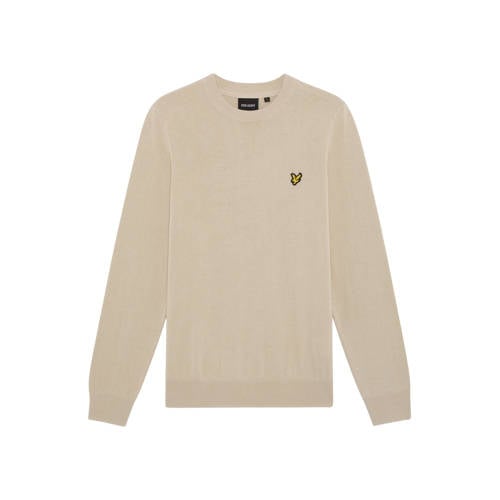 Lyle & Scott trui fijn gebreid beige afbeelding