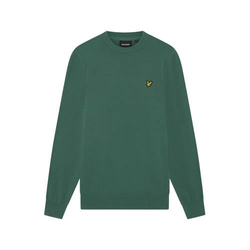 Lyle & Scott trui fijn gebreid groen afbeelding