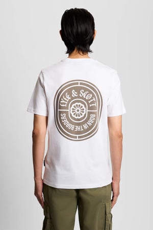 regular T-shirt met backprint wit