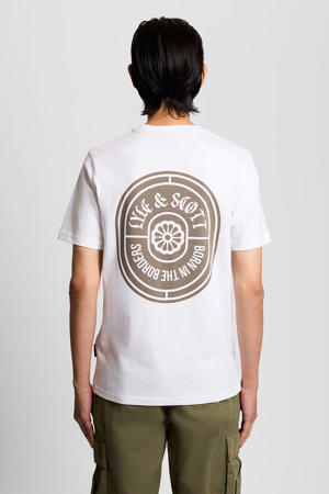 regular T-shirt met backprint wit