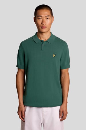 regular polo fijn gebreid groen